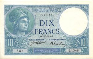 10 francs minerve