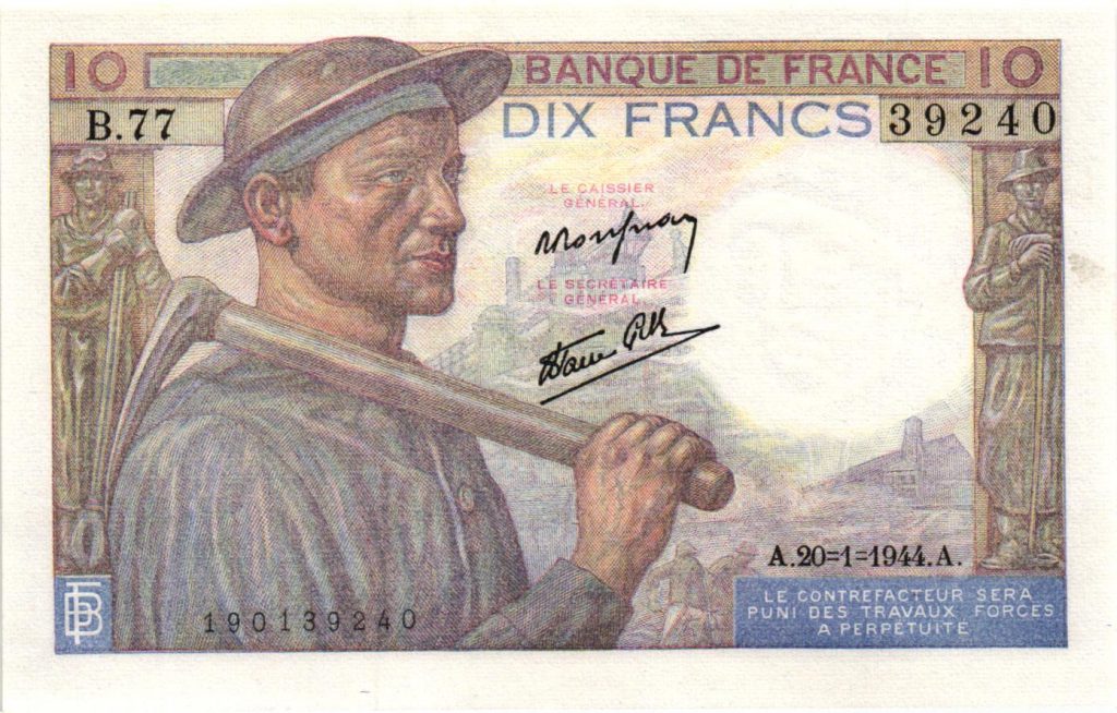 10 francs mineur