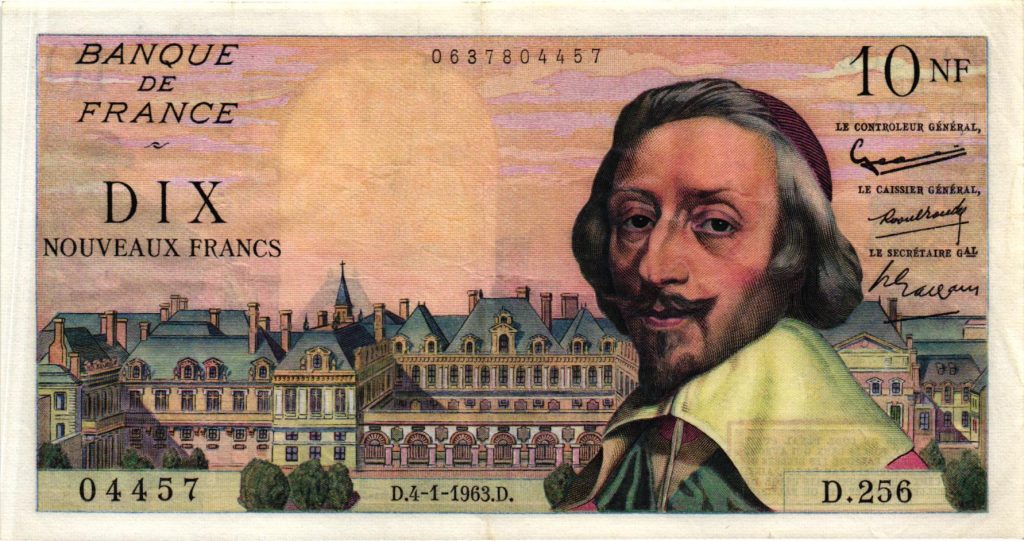 10 nouveaux francs richelieu