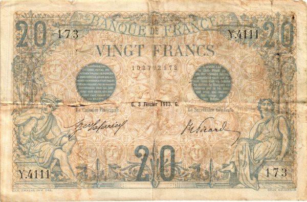 20 Francs Bleu