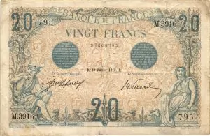 20 Francs Bleu