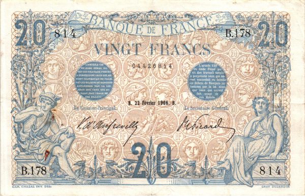 20 Francs Bleu