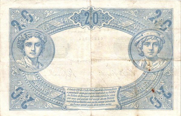 20 Francs Bleu