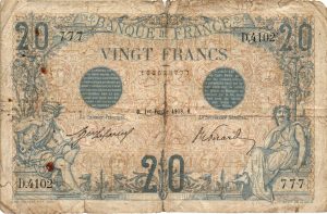 20 Francs Bleu