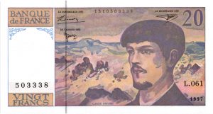20 Francs Debussy Nouveau Code Pénal