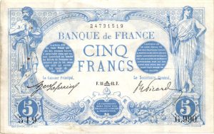 5 francs bleu