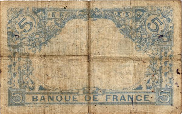 5 Francs Bleu
