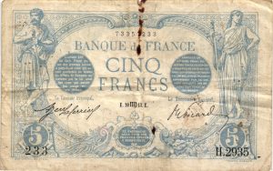 5 Francs Bleu