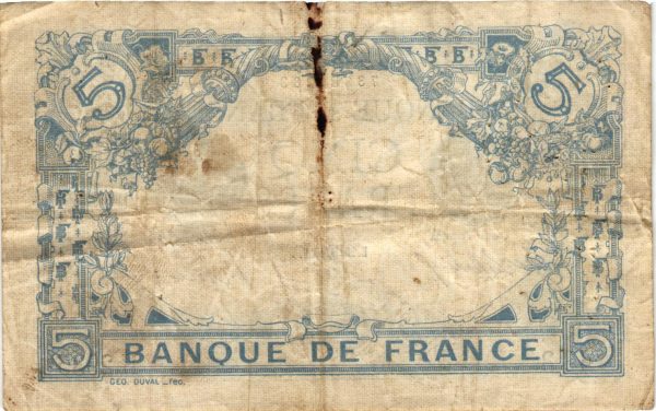 5 Francs Bleu