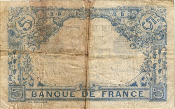 5 Francs Bleu