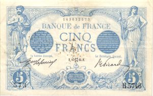 5 Francs Bleu