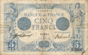 5 Francs Bleu