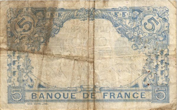 5 Francs Bleu