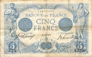 5 Francs Bleu