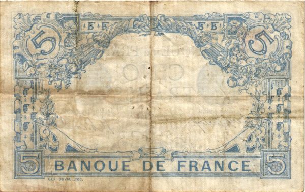 5 Francs Bleu