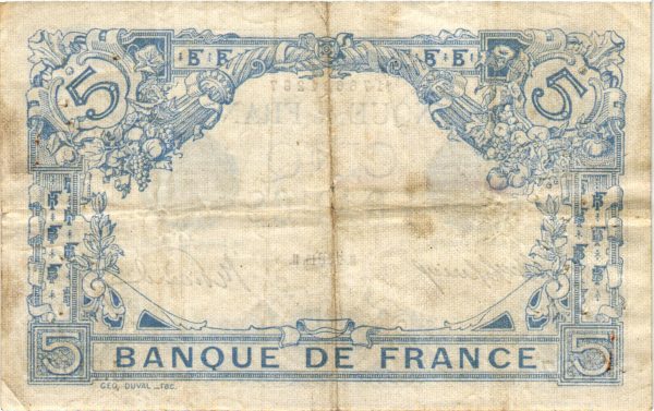 5 Francs Bleu