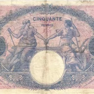 50 Francs Bleu et Rose