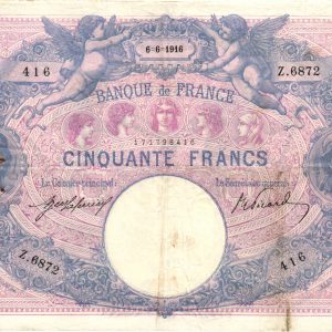 50 Francs Bleu et Rose