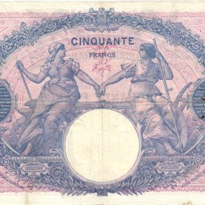 50 Francs Bleu et Rose