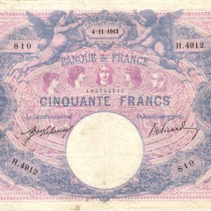 50 Francs Bleu et Rose