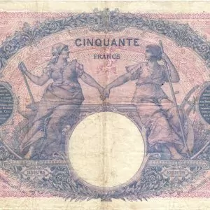 50 Francs Bleu et Rose
