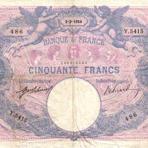 50 Francs Bleu et Rose