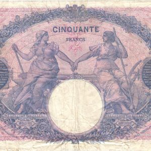 50 Francs Bleu et Rose