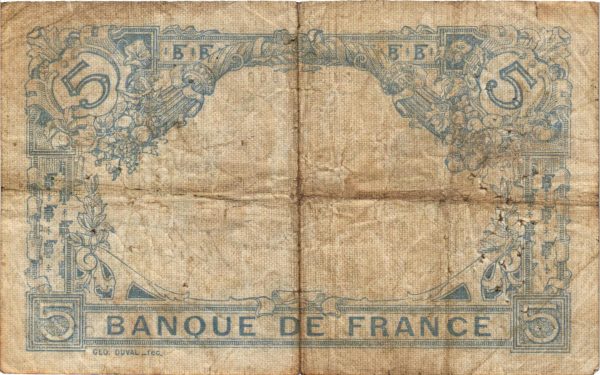 Billet de 5 Francs Bleu