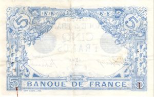 billet de 5 Francs BLEU