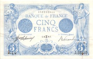 5 Francs BLEU