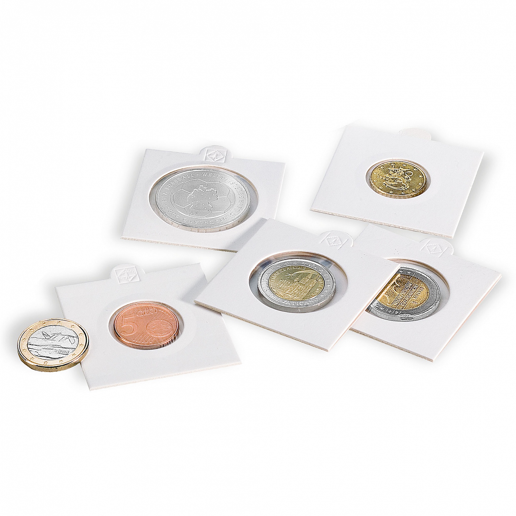Porte-pièces En Carton Pour Collection - Lot De 50, Tailles Variées (17,5 à 40 Mm), Rangement Pièces De Monnaie