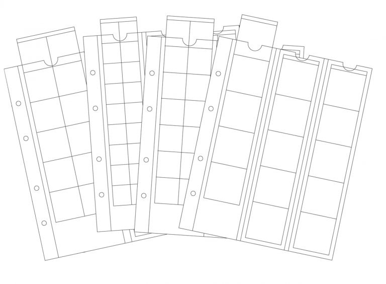 Leuchtturm 340973 Optima Sortiment Mix - 5 Feuilles Pour Ranger Pièces De Monnaie 20 à 42 Mm - Parfait Pour Collectionneurs