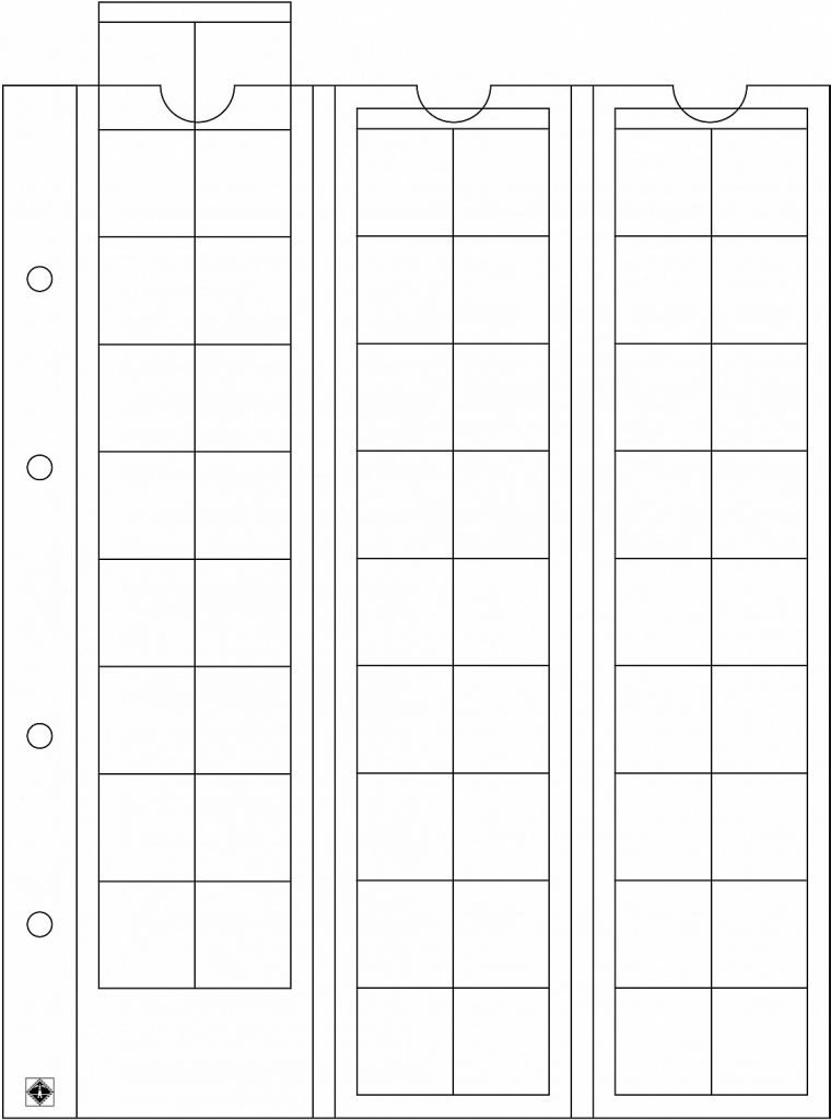 Classeur Pièces De Monnaie Larius - 5 Feuilles Pour 24 Pièces Jusqu'à 34mm - Format Optima