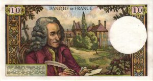 verso 10 Francs Voltaire