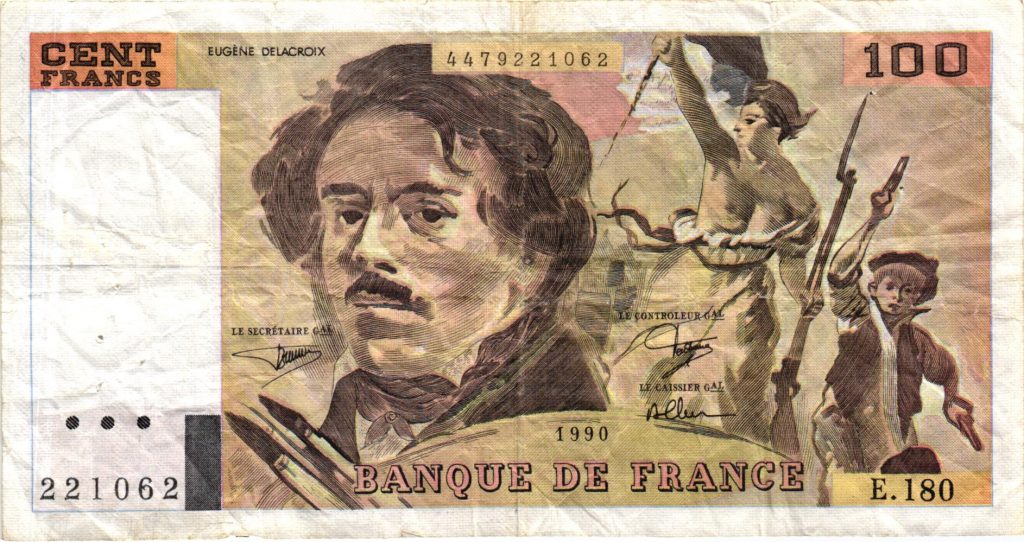 100 Francs Delacroix Imprimé en continu