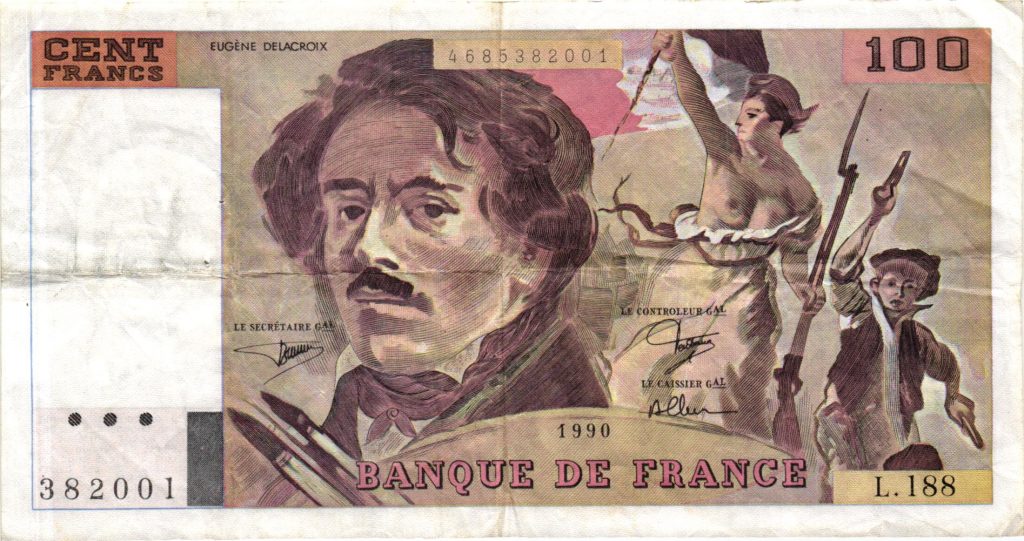 100 Francs Delacroix Imprimé en continu