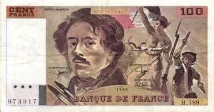 100 Francs Delacroix Imprimé en continu