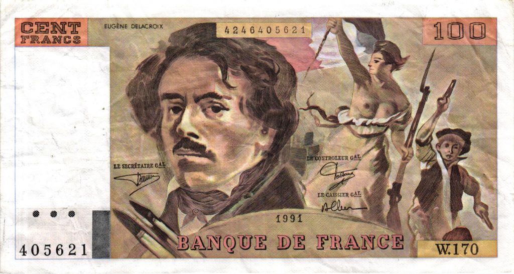 100 Francs Delacroix Imprimé en continu