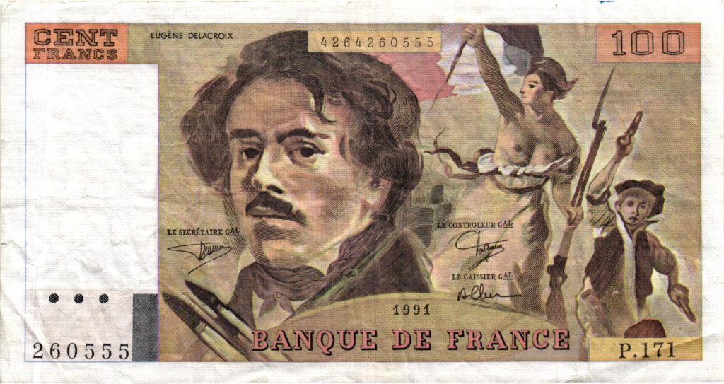 100 Francs Delacroix Imprimé en continu