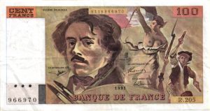 100 Francs Delacroix Imprimé en continu