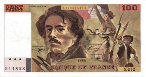 100 Francs Delacroix Imprimé en continu