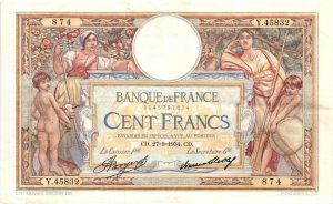100 FRANCS LUC OLIVIER MERSON Grands cartouches