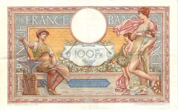 100 FRANCS LUC OLIVIER MERSON Grands cartouches
