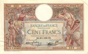 100 Francs Luc Olivier Merson modifié