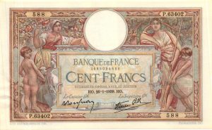 100 Francs Luc Olivier Merson modifié