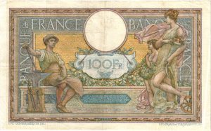 Verso 100 Francs Luc Olivier Merson