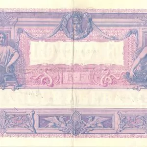 Verso 1000 Francs Bleu et Rose