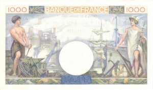 Verso 1000 Francs Commerce et Industrie