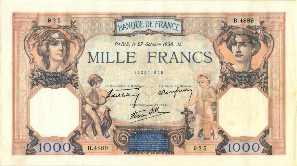 1000 Francs Cérès et Mercure Modifié