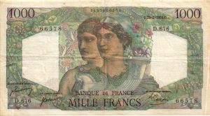 1000 Francs Minerve et Hercule